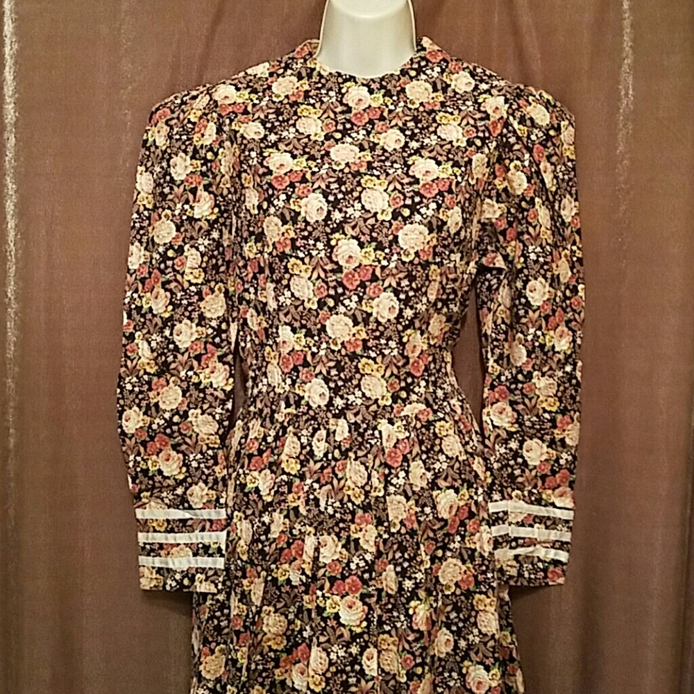Halloween 1800's Cotton Maxi Dress/ Fall/ sz 14